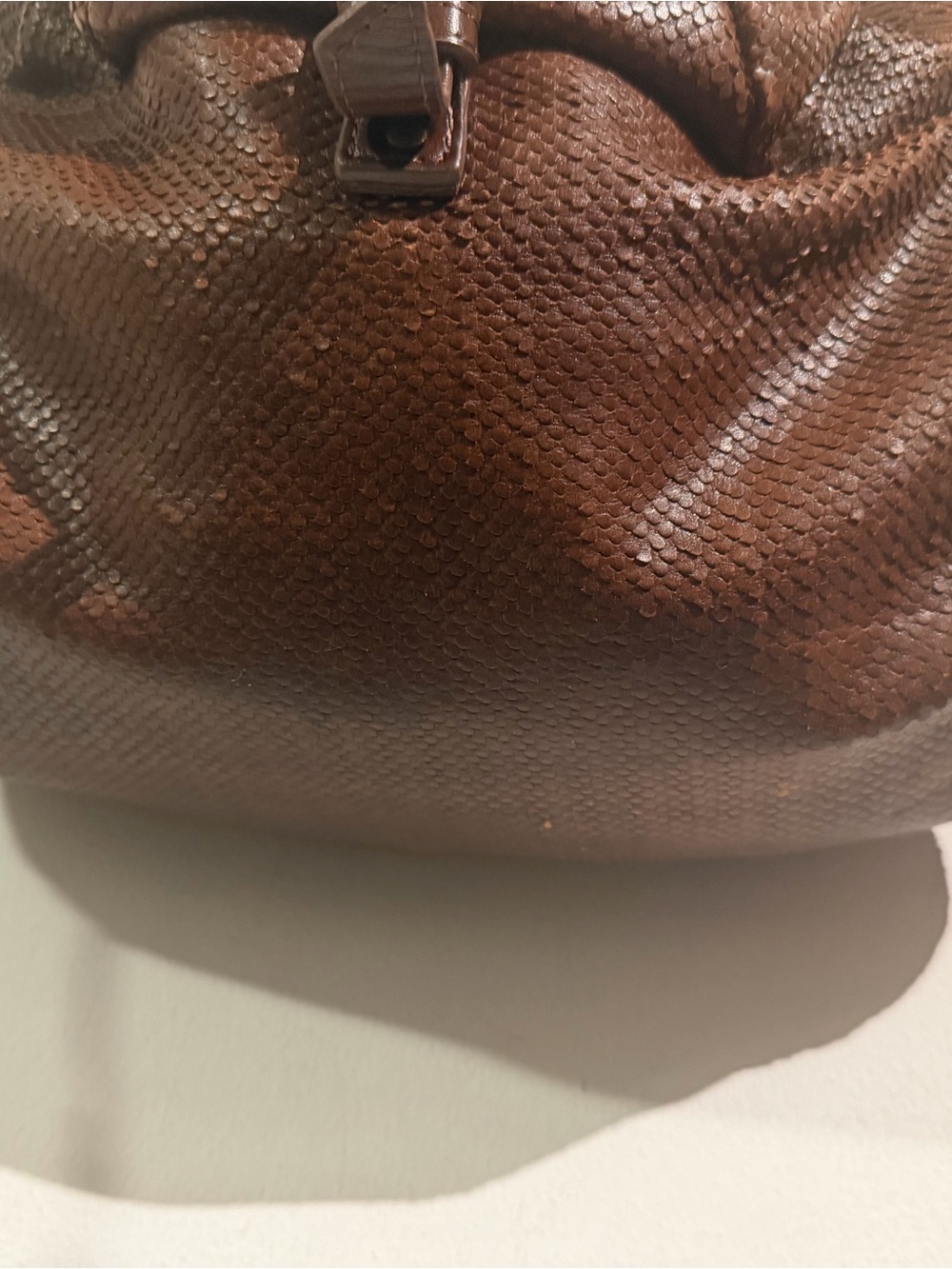 $920 Jerome Dreyfuss Billy Classic Brown snakeskin Satchel Handbag - Picture 2 of 14